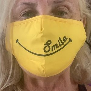 Lilac Dream Yellow Smile Face Mask